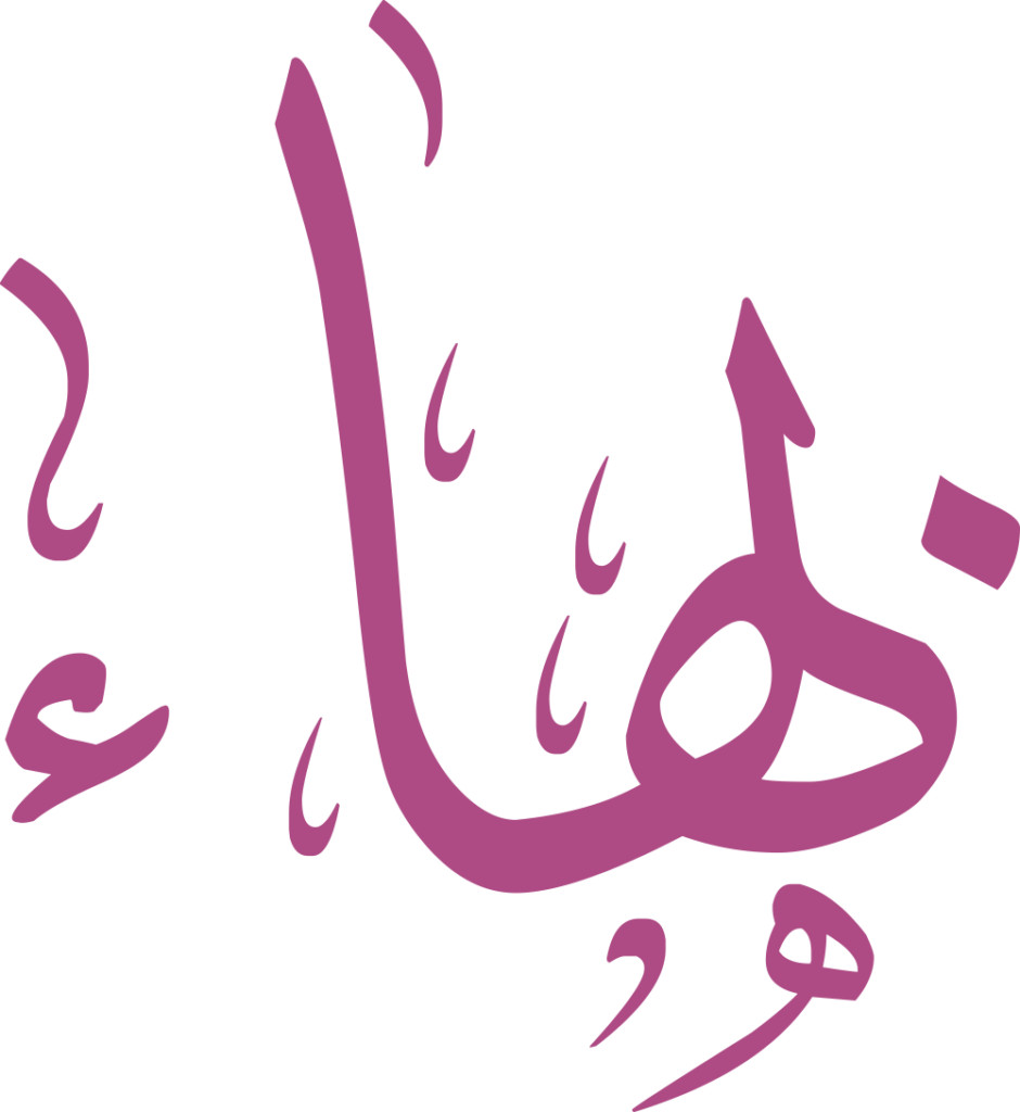 اسم بهاء مكتوب بشكل مزخرف وأنيق