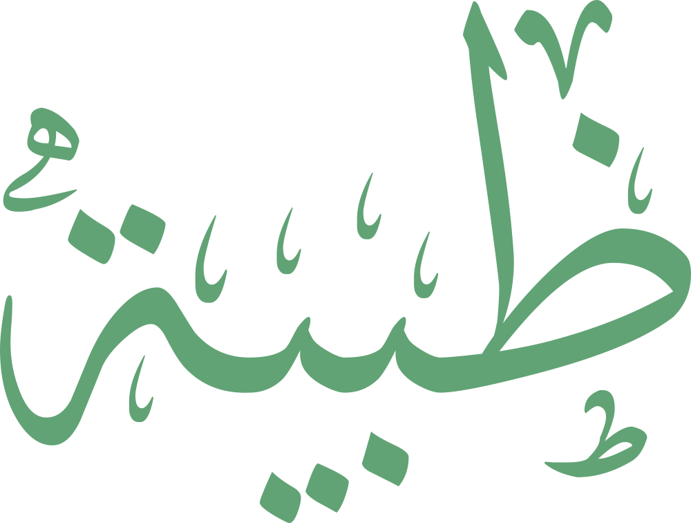 مخطوطة اسم ظبية بخط إيكو مزخرف بصيغة PNG شفافة بدون خلفية، تُظهر ظاءً واضحة بنقطة دقيقة مع باء وياء بنقطتين متوازنتين وتاء مربوطة مختصرة.