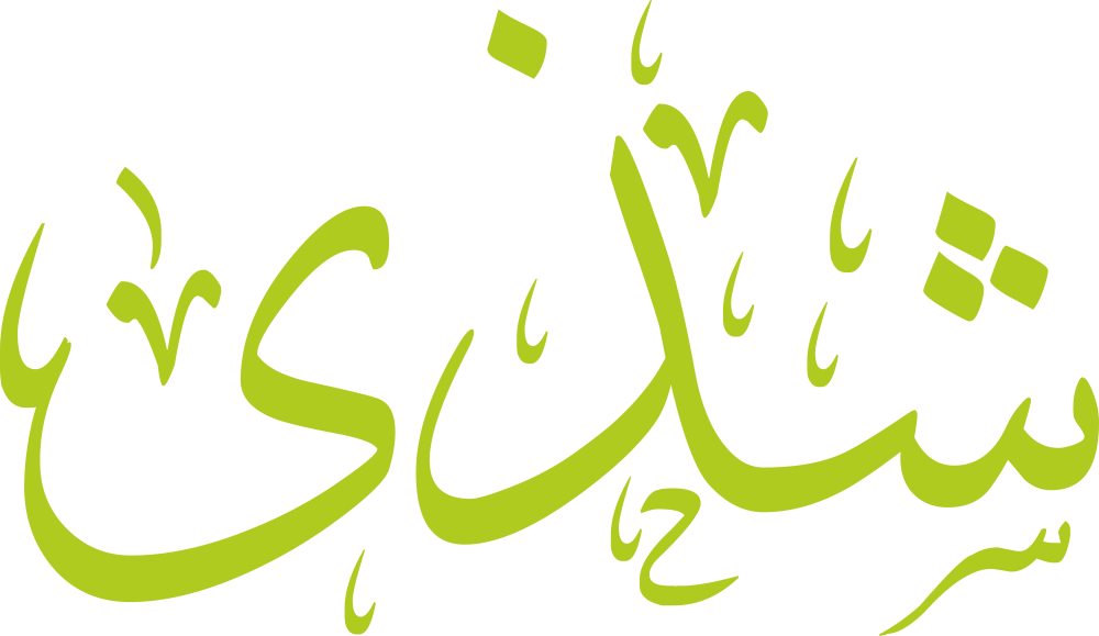 مخطوطة اسم شذى بخط إيكو مزخرف بصيغة PNG شفافة بدون خلفية، تُظهر نقاط الشين الثلاث متوازنة مع ذال دقيقة ونهاية ألف مقصورة كسحبة توقيع ناعمة.